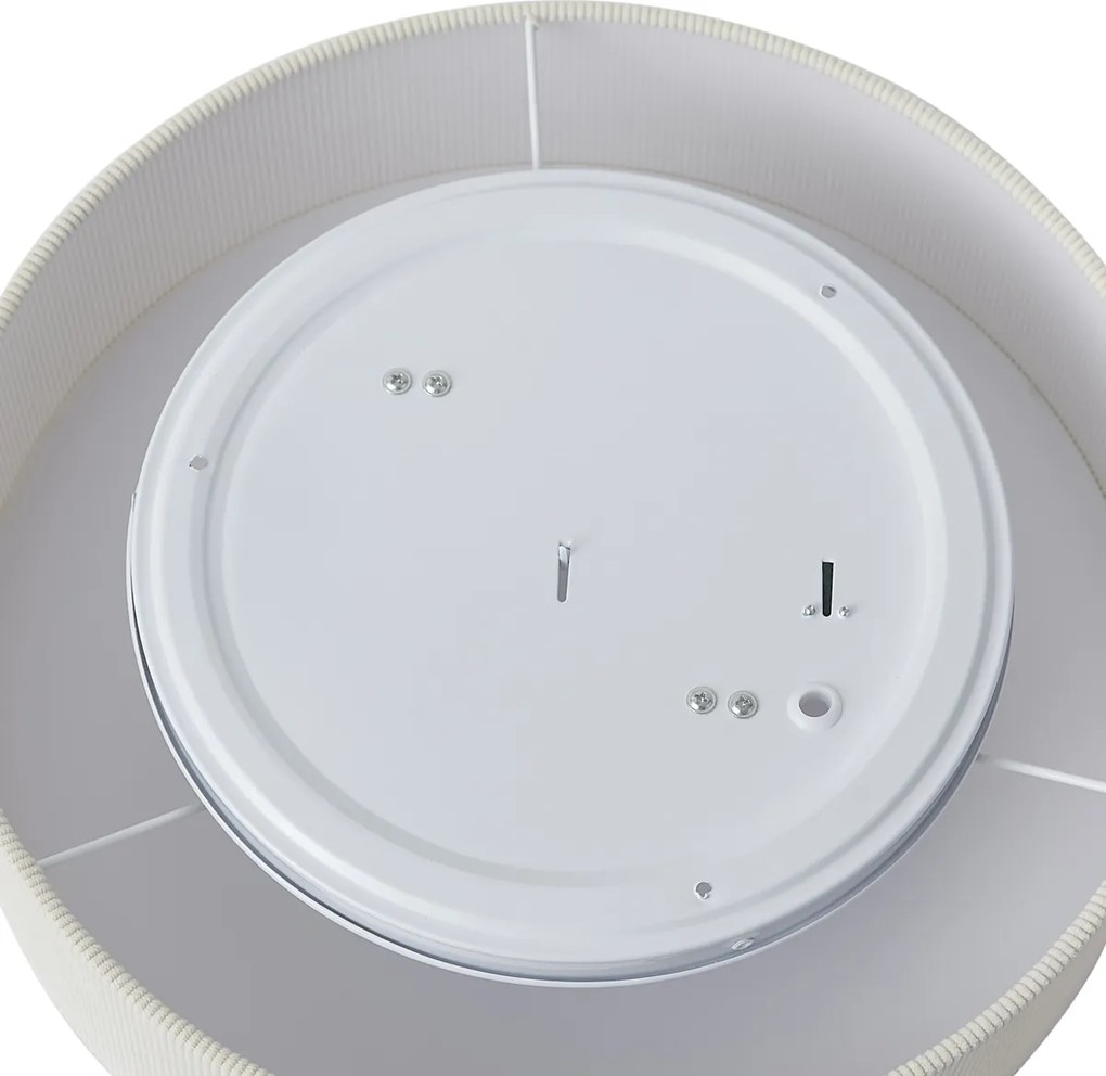 Plafoniera moderna bianca con paralume in velluto 38cm 2 luci - Luz