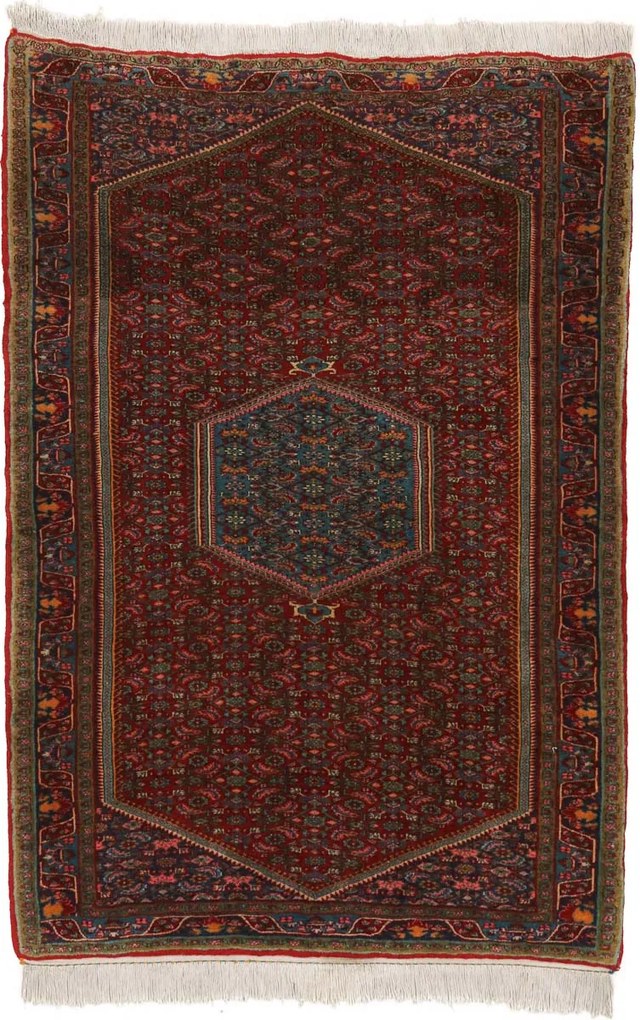 Bidjar Tappeto persiano 110x160 Blu (Iran) Annodato A Mano