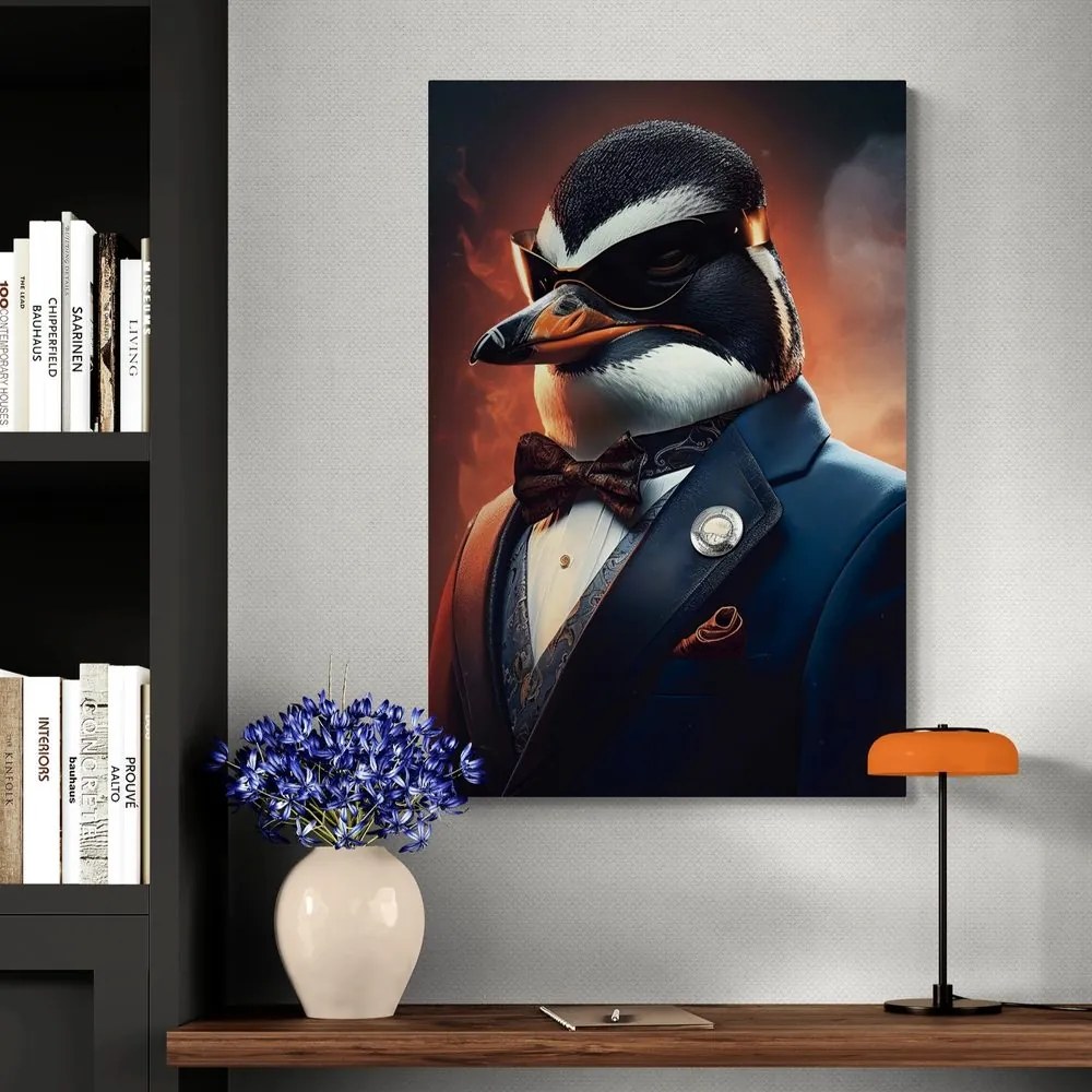 Quadro su tela – Gangster animale pinguino