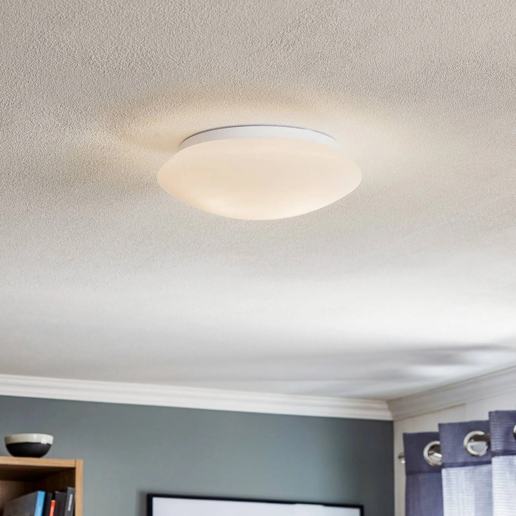 Plafoniera soffitto Gjovik Argon, dimmerabile, Bianco / Opale, Soggiorno / Sala da pranzo, Vetro, Moderno, Plafoniera