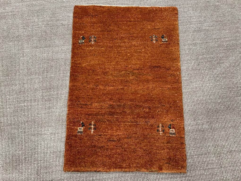 Gabbeh Tappeto 60 x 90 Giallo (Iran) Annodato A Mano
