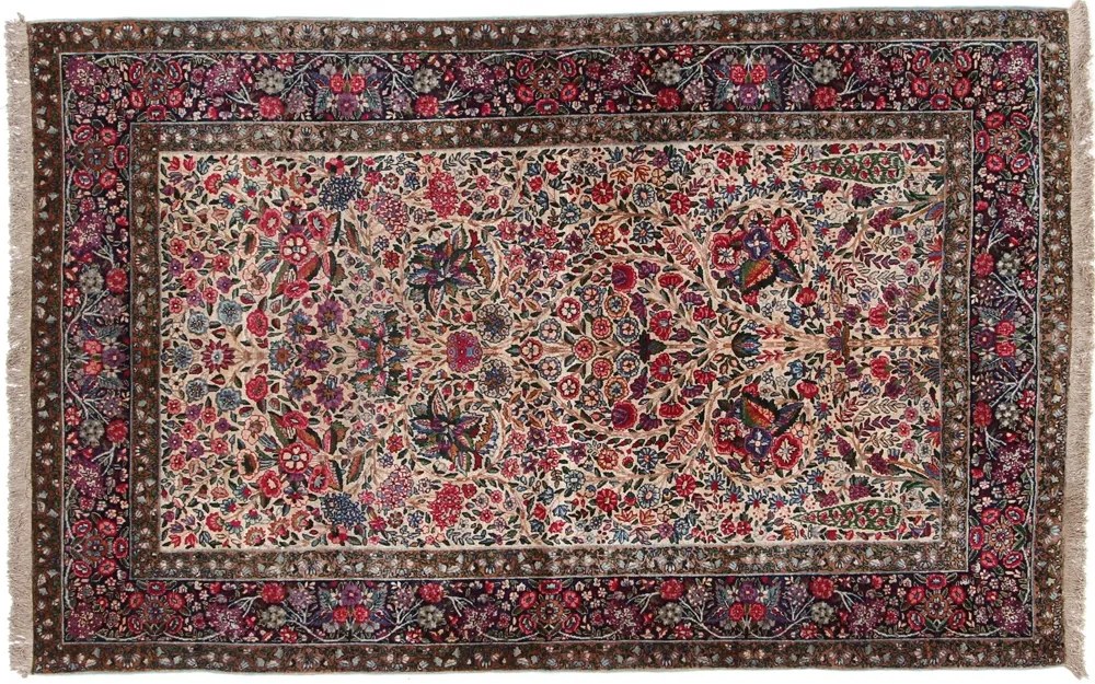 Kerman Tappeto persiano 140 x 220 (Iran) Annodato A Mano