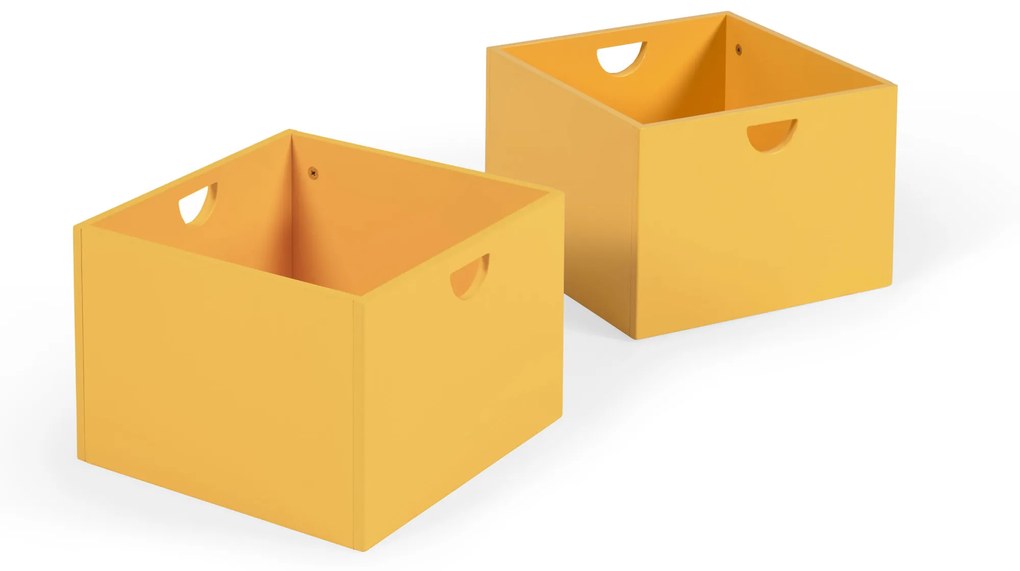 Kave Home - Set 2 cassetti per mobile contenitore Nunila in MDF senape