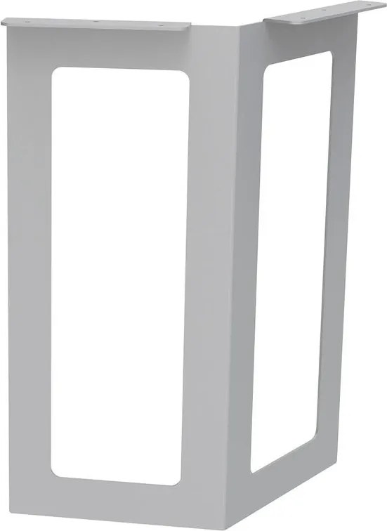 Gamba per mobili STEELMI Boomerang in acciaio argentato satinato L 30 x P 57 x H 71 cm