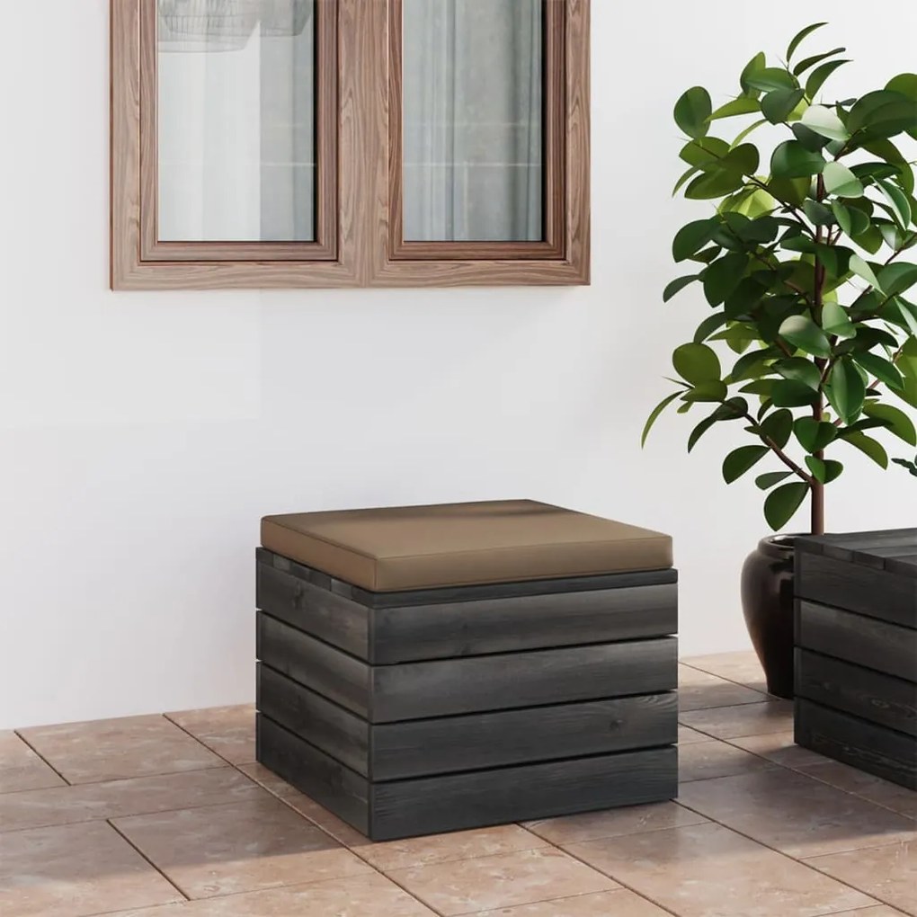 Pouf Da Giardino Su Pallet Con Cuscino Talpa İn Legno Di Pino /