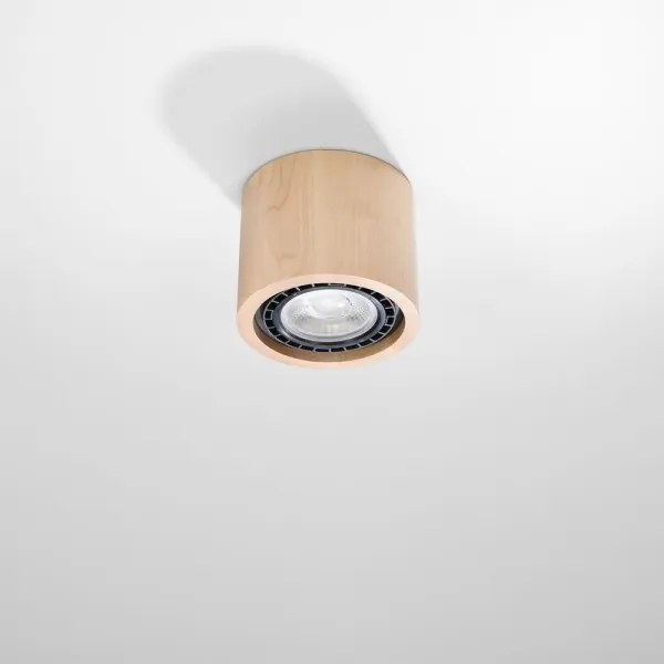 Sollux SL.0913 - Plafoniera BASIC AR111 1xGU10/40W/230V faggio