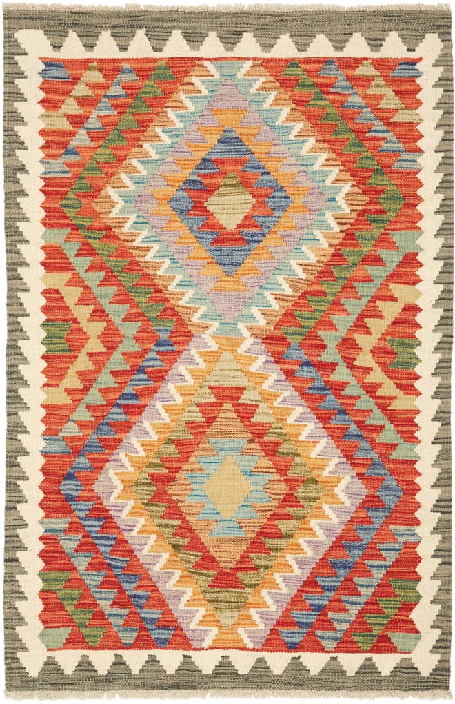 Kilim Tappeto 130x90 (Pakistan) Tessuto A Mano