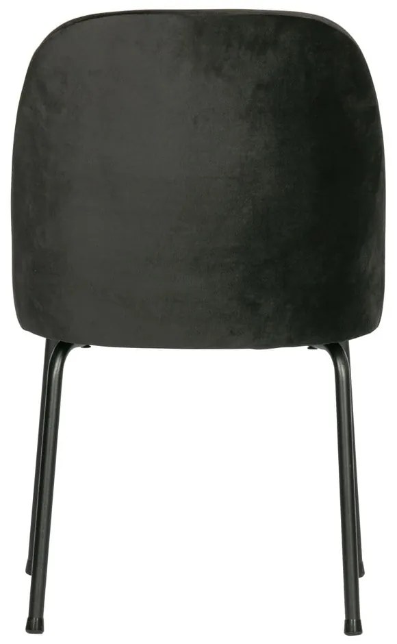 Sedie da pranzo in set nere in velluto 2 pz Vogue – WOOOD