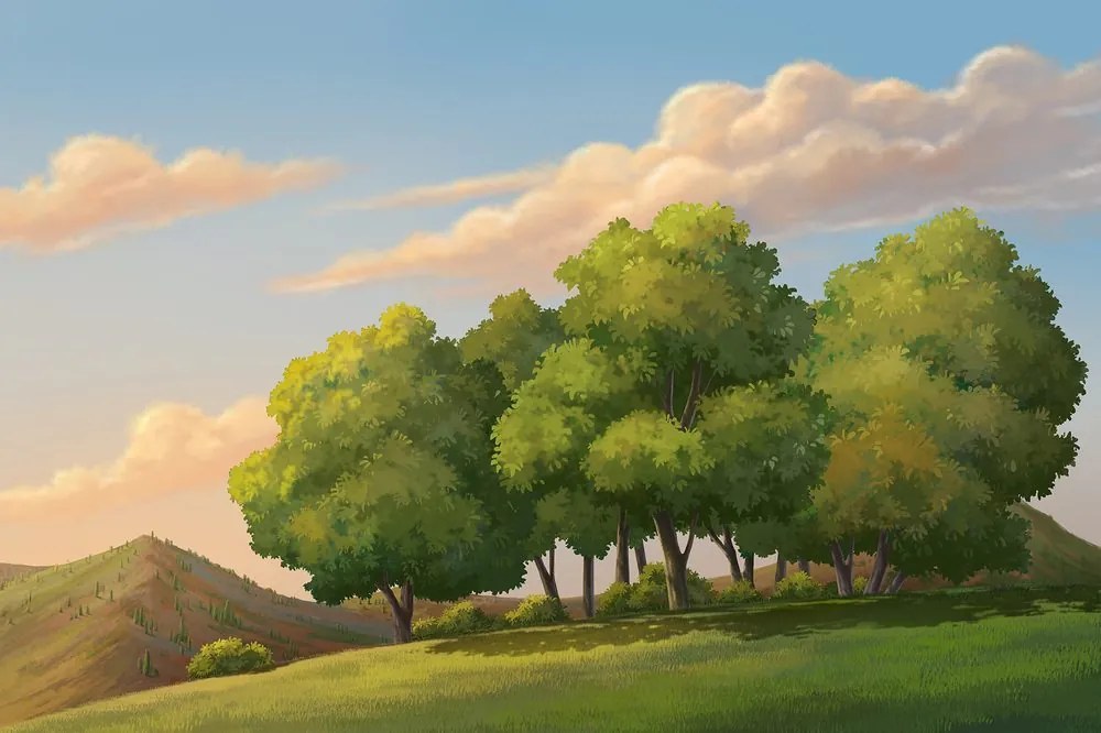 Carta da parati – Paesaggio verde