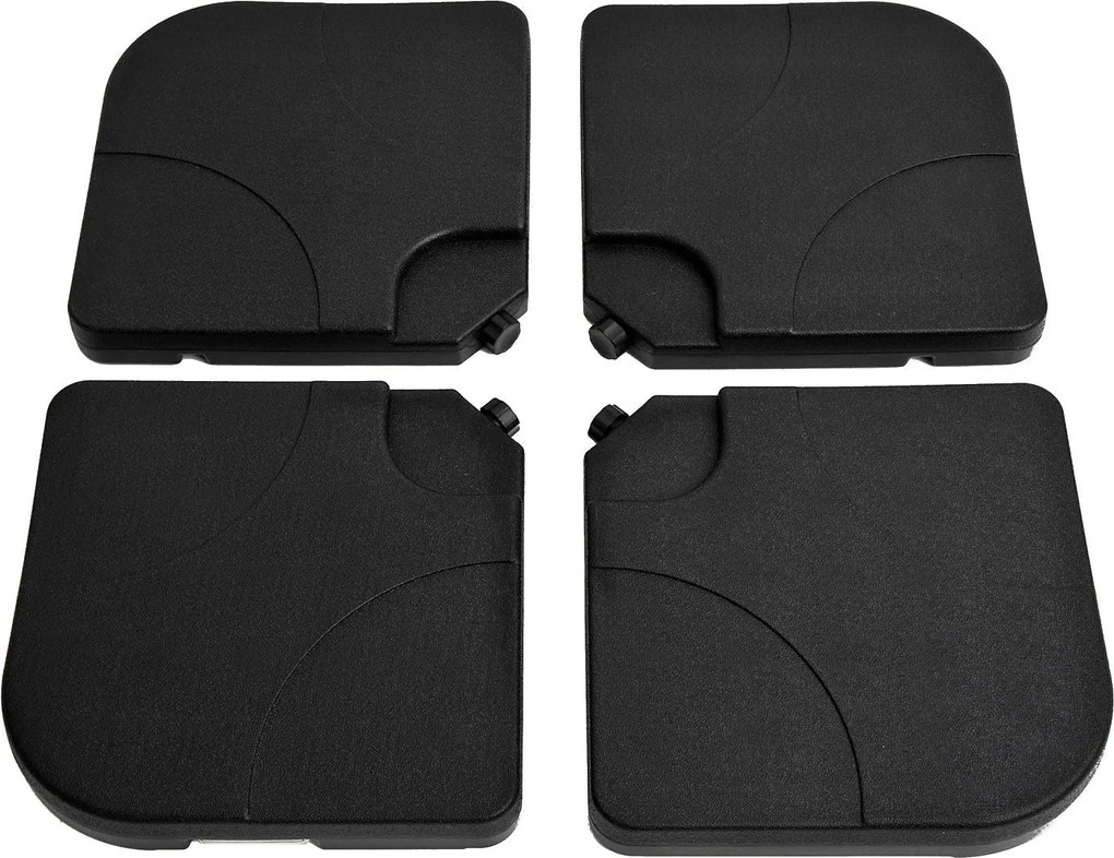 Base per Ombrellone da Giardino 60 Kg a Croce in Plastica 50x50x7.5 cm...