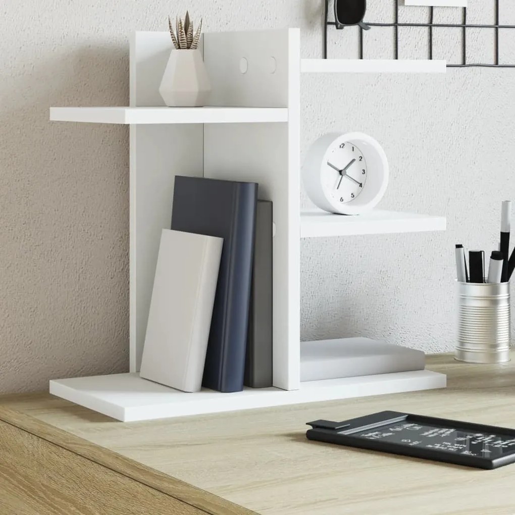 Organizer Da Scrivania Bianco 42x21,5x42 Cm Legno Multistrato /