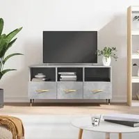 Mobile Porta TV Grigio Cemento 102x36x50 cm Legno Multistrato 829016