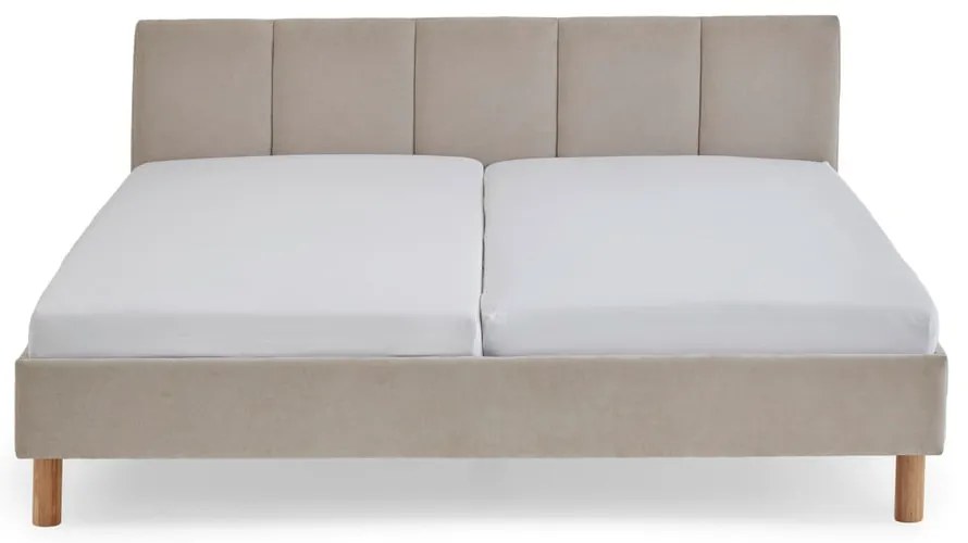 Letto matrimoniale imbottito beige rete non inclusa 180x200 cm Joker – Meise Möbel