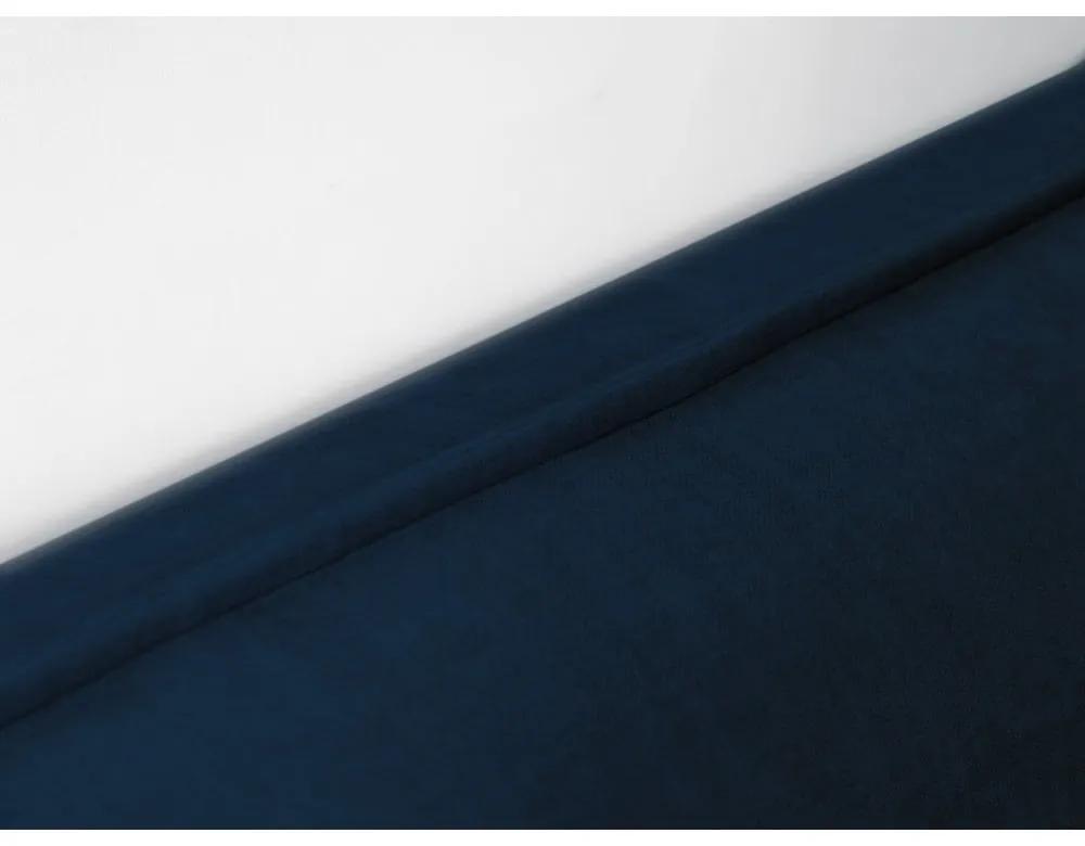 Letto matrimoniale imbottito blu con contenitore con griglia 180x200 cm Jade - Bobochic Paris