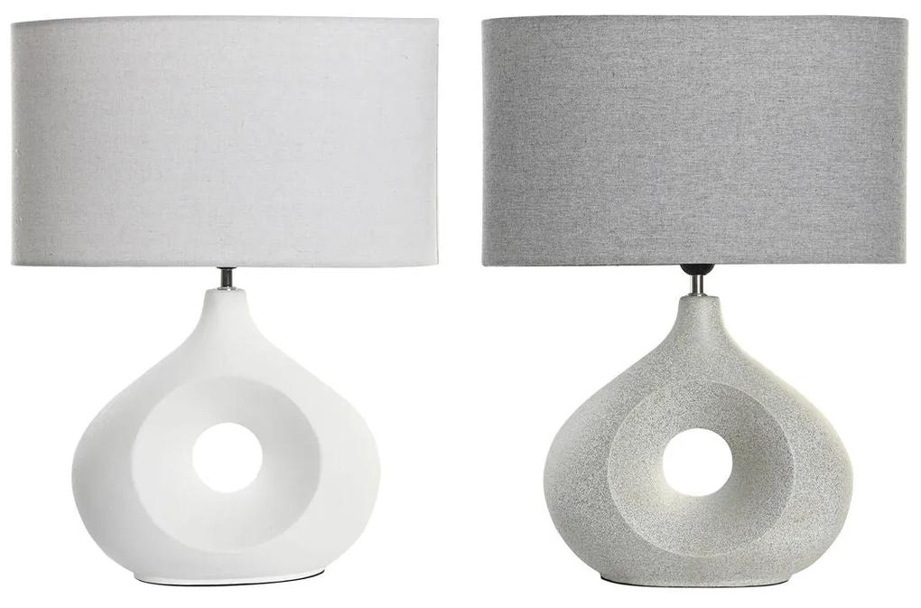 Lampada da tavolo DKD Home Decor Grigio Bianco Gres 220 V 50 W (44 x 21 x 57 cm) (2 Unità)