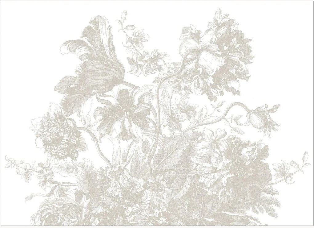 Carta da parati Frans Uyterlinde - Engraved Flowers
