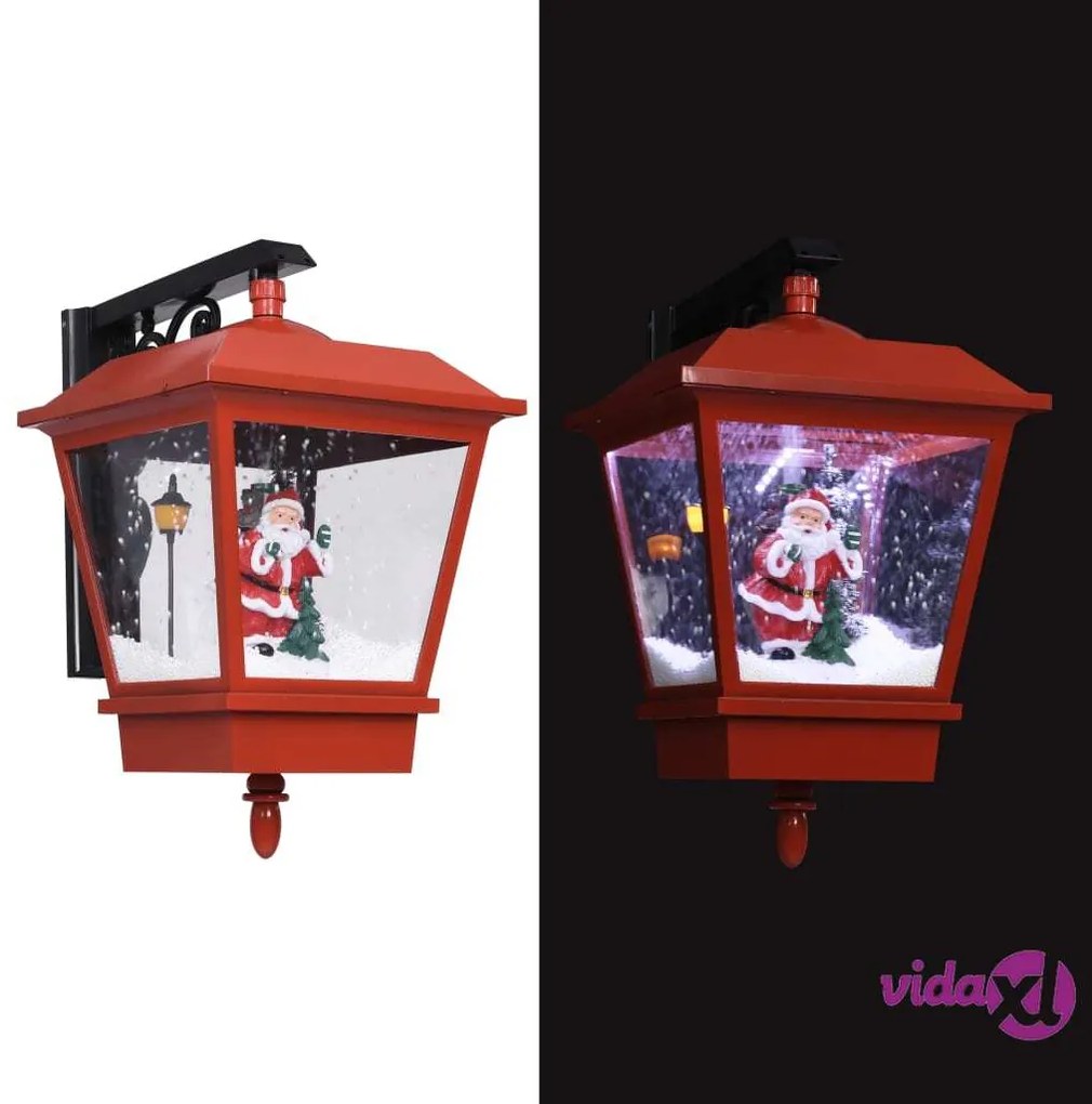 vidaXL Lampada Natalizia da Parete LED e Babbo Natale Rossa 40x27x45cm