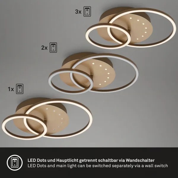 Brilo - Plafoniera LED dimmerabile LED/26W/230V 3000K marrone