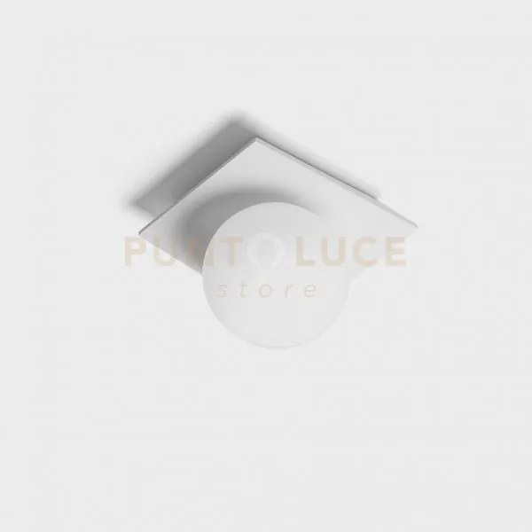 Cicladi lampada da soffitto 1 luce in gesso bianca attacco gx53 21x...