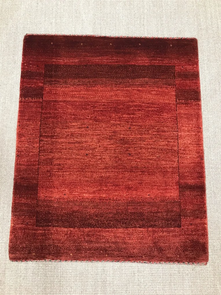 Loribaft Tappeto 100 x 120 Rosso (Iran) Annodato A Mano