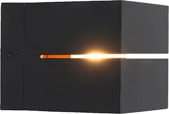 Lampada da parete intelligente nera con oro 9,7 cm Incl. WiFi G9 - Transfer Groove