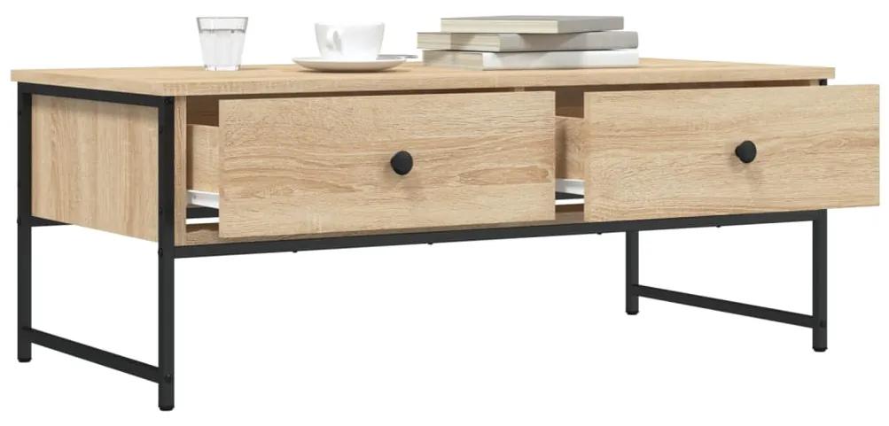 Tavolino salotto rovere sonoma 101x49x39,5 cm legno multistrato