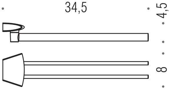 Colombo Land B2813 portasciugamani Doppio A Snodo a parete Cromo