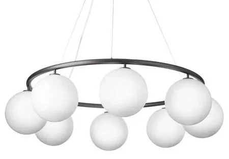 Miira 8 Circolare Lampadario Rock Grey/Bianco Opale - Nuura