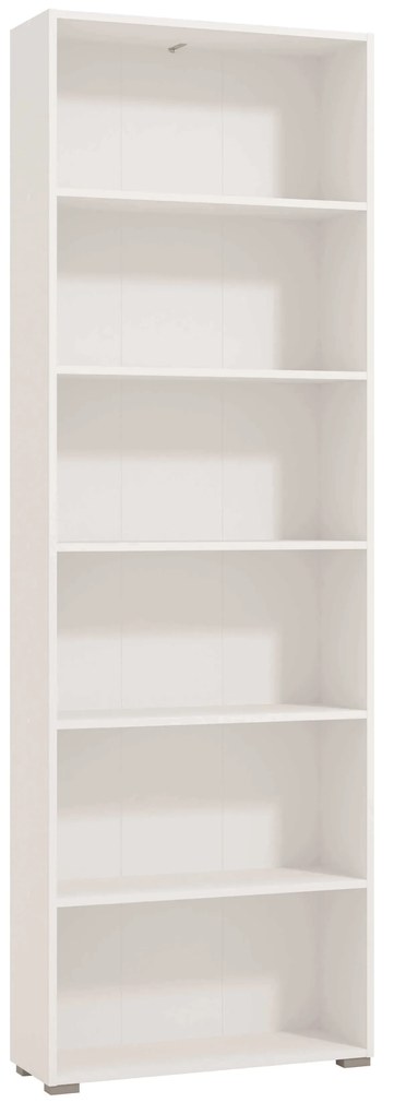MADDIE - libreria sei ripiani moderno minimal in legno cm 70 x 24,5 x 211,5 h