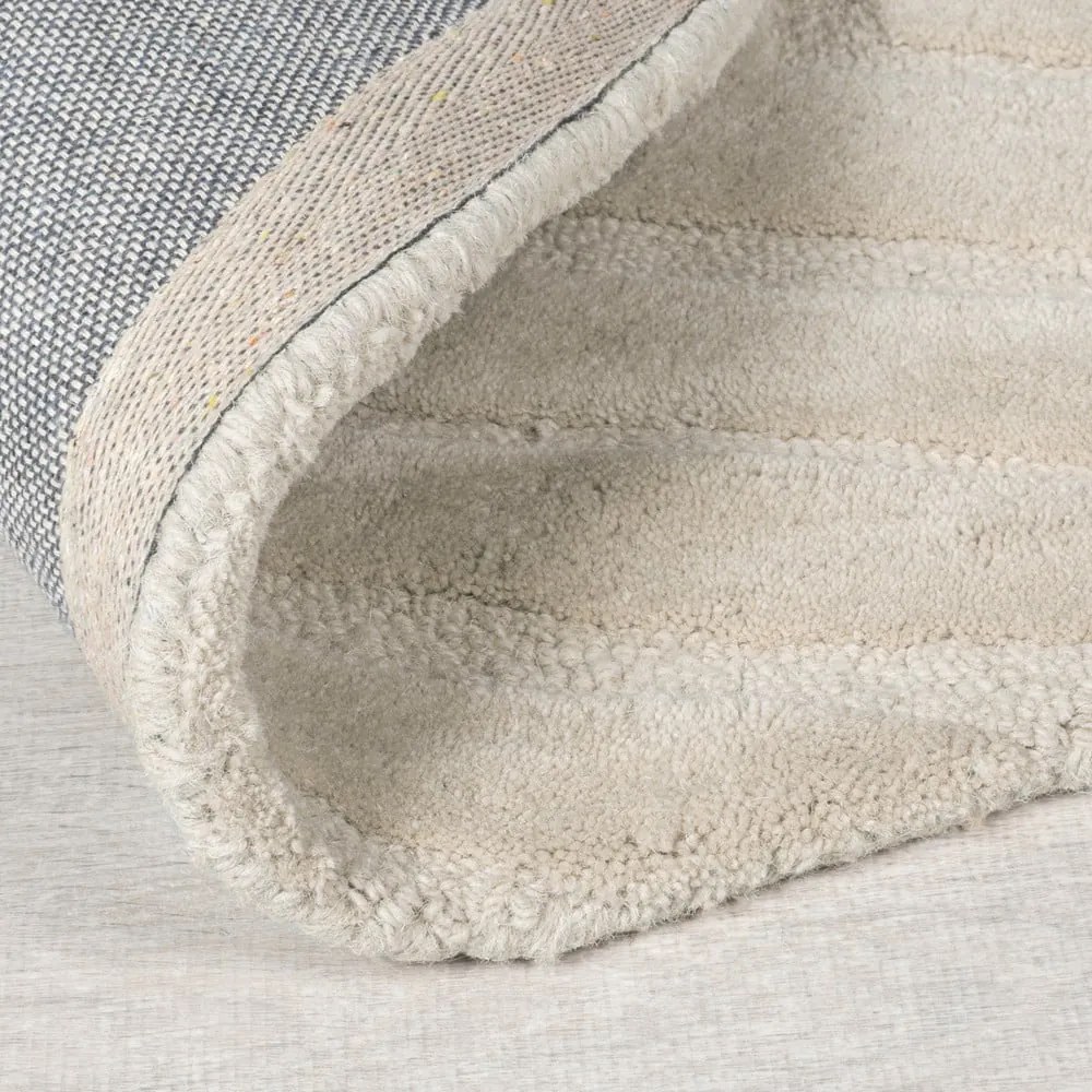 Tappeto rotondo color crema in lana tessuto a mano ø 160 cm Mesmerise Natural - Flair Rugs