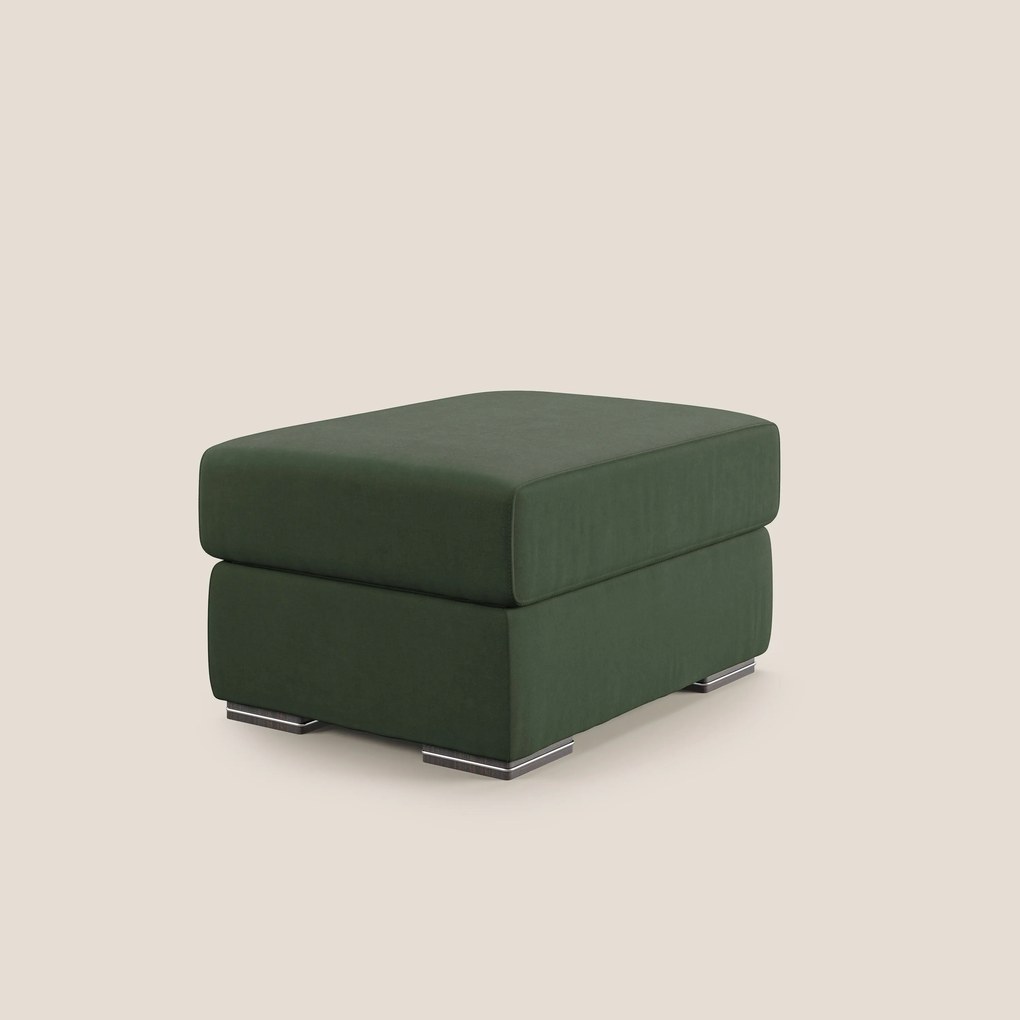 Sun pouf apribile contenitore in microfibra smacchiabile T11 verde