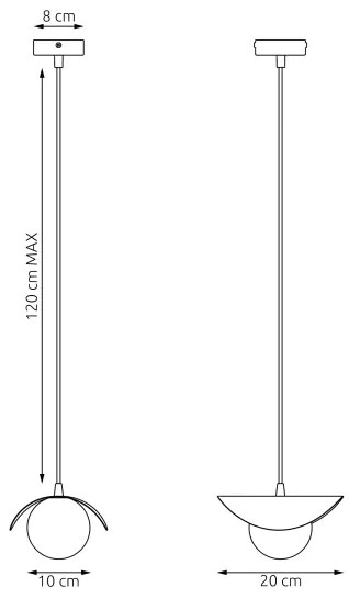 Lampada a sospensione a cavo RITUAL 1xG9/8W/230V bianca