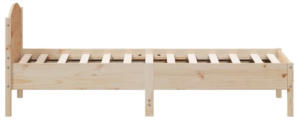 Giroletto con testiera 90x190 cm in legno massello di pino