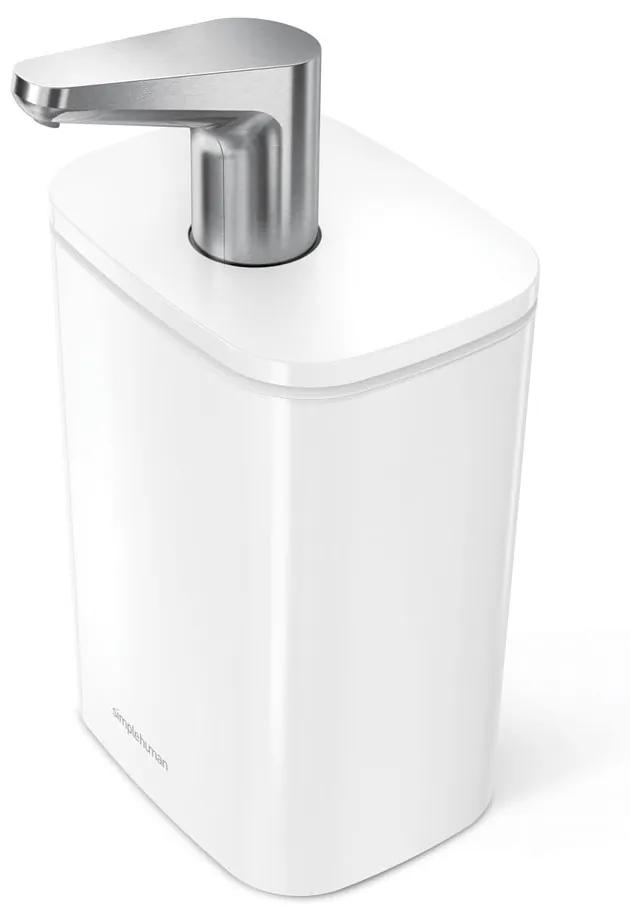 Dispenser di sapone in acciaio bianco 473 ml Pulse - simplehuman