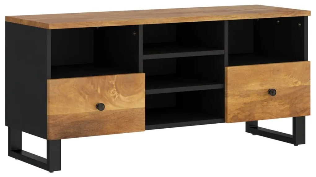 Mobile TV 100x33x46cm Legno Massello Mango e Legno Multistrato