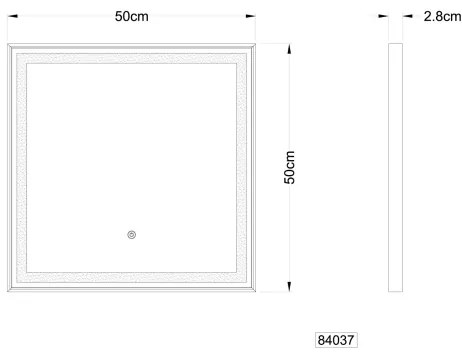 Globo 84037 - Specchio LED dimmerabile con retroilluminazione RIVAS LED/10W/230V 50x50 cm