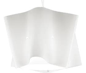 Sospensione Moderna A 1 Luce Folio In Polilux Bianco D25 Made In Italy