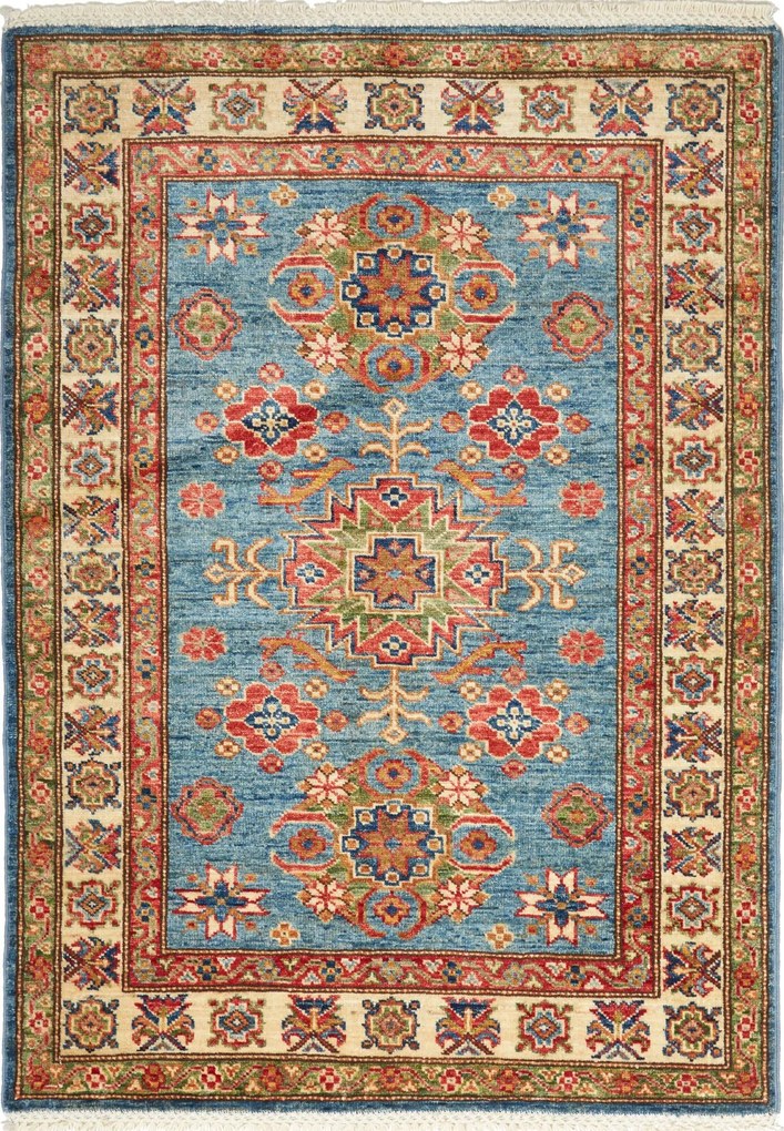 Kazak Tappeto 120 x 90 Blu (Pakistan) Annodato A Mano
