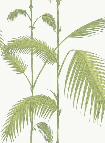 Cole & Son Carta da parati Palm Jungle - Leaf Green/ Ivory