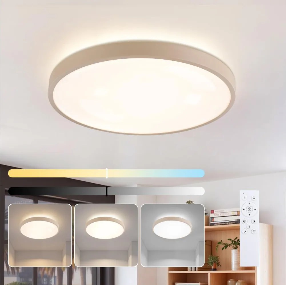 Brilagi - Lampada LED dimmerabile GLASS POOL DOUBLE LED/60W/230V 50 cm beige + telecomando