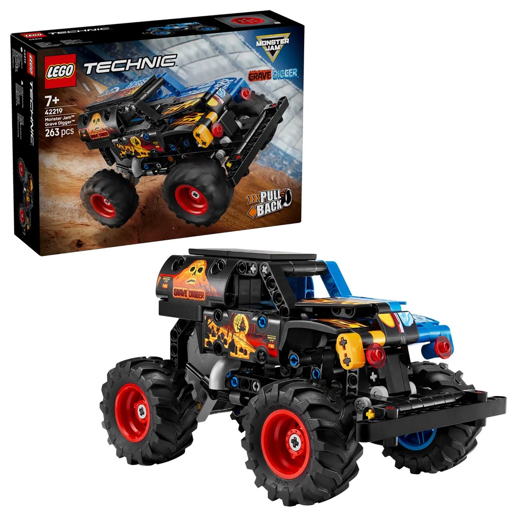 Monster Jam Grave Digger fuoco ghiaccio Lego Technic
