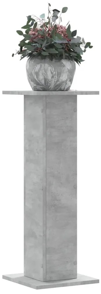 Supporti Per Piante 2 Pz Grigio Cemento 30x30x80 Cm Truciolato /