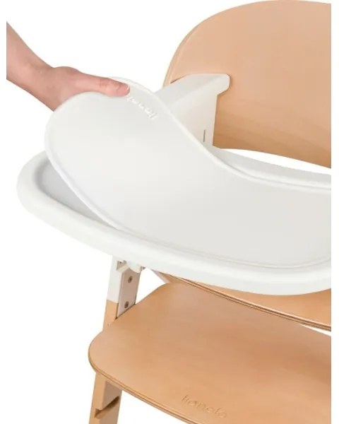 Lionelo - Seggiolone da pranzo 3 in 1 per bambini MEGAN Legno bianco