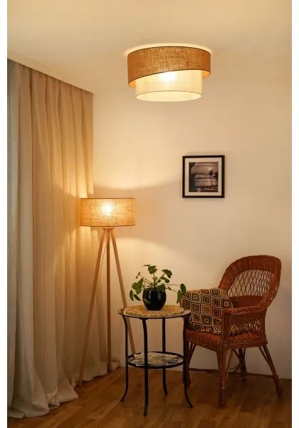 Brilagi - Plafoniera SHINE 1xE27/15W/230V diametro 50 cm beige/color crema