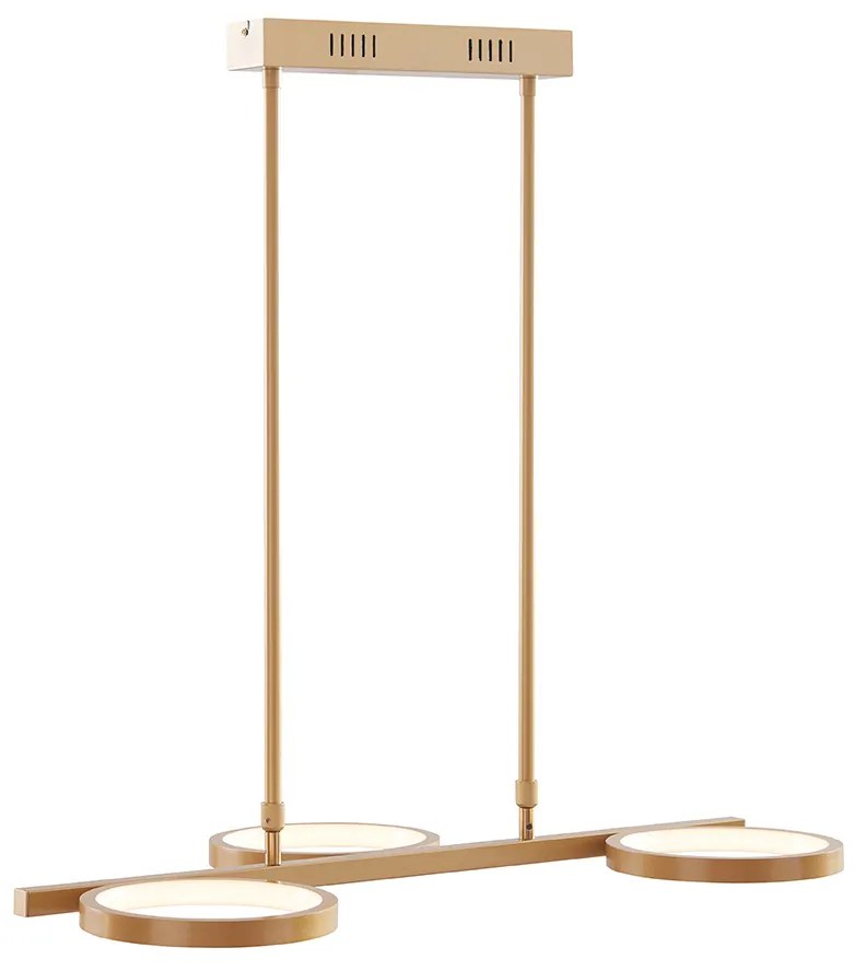 Lampada a sospensione moderna oro con LED a 3 livelli di dimmerazione 3 luci - Vivé