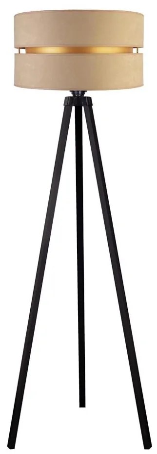 Duolla - Lampada con piedistallo DUO 1xE27/60W/230V diametro 44 cm beige/wenge