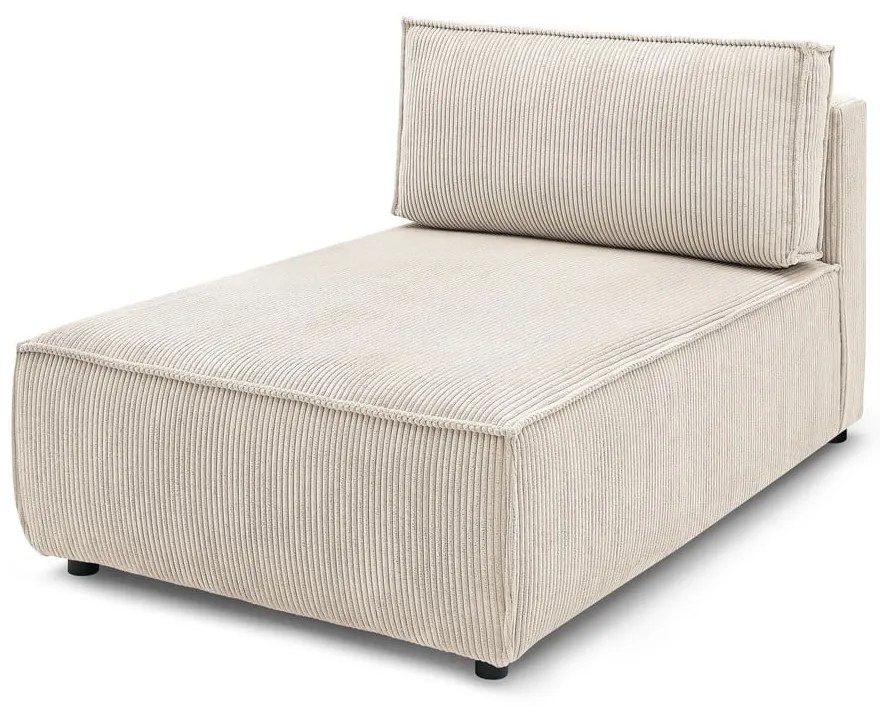 Modulo divano in velluto a coste variabile crema Nihad modular - Bobochic Paris