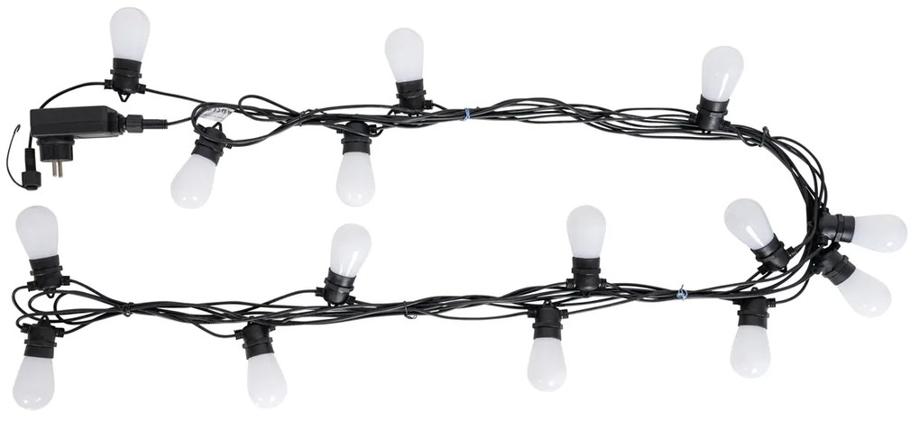 Catenaria di luci LED intelligenti 15 metri 15 luci opale RGBW IP44 - Chill