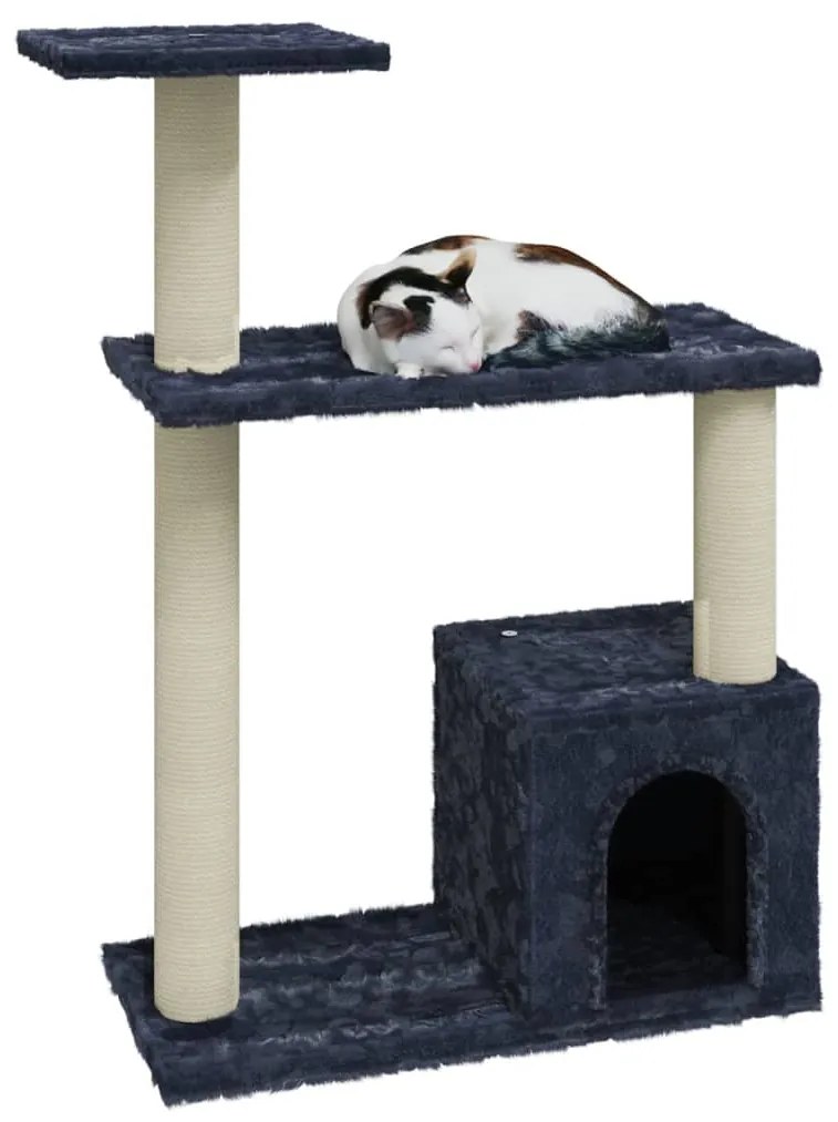 Albero per gatti con tiragraffi in sisal grigio scuro 70 cm