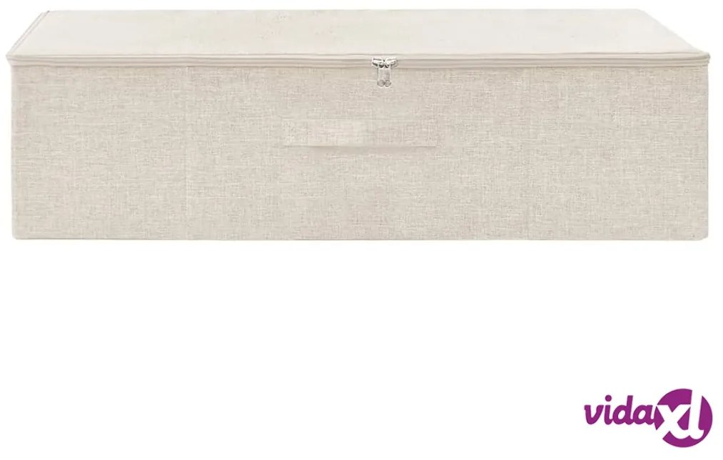 vidaXL Scatola Portaoggetti in Tessuto 70x40x18 cm Crema